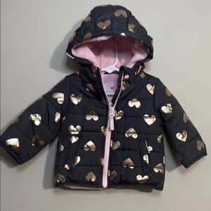 Carter's Pink Jacket with Black Zipper